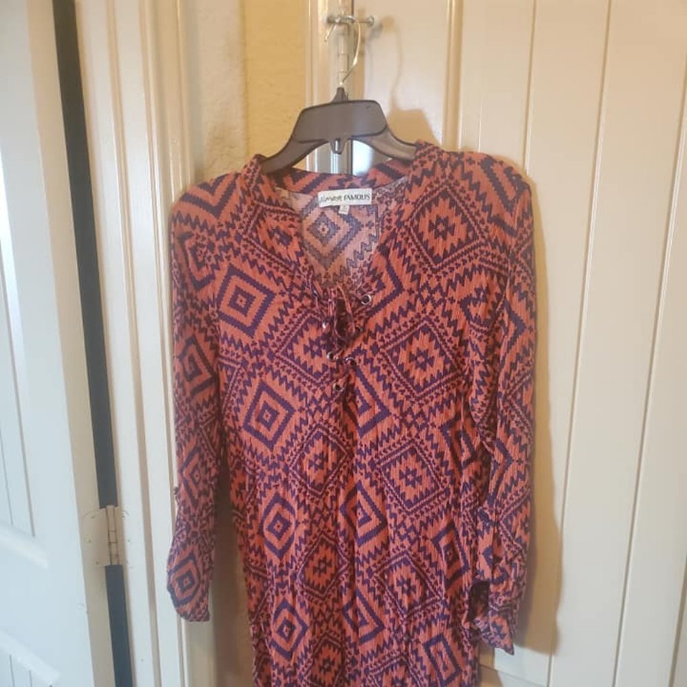 Orange and Blue Top Size L